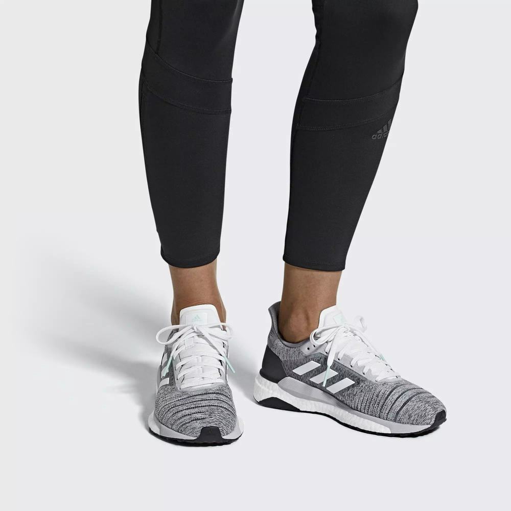 Adidas Solar Glide Tenis Para Correr Blancos Para Mujer (MX-80835)